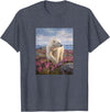 Dee Claire Art & Designs Polar Bear Summer Wildflower Meadow Nature Artwork T-Shirt - Heather Blue