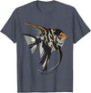 Freshwater Fish Fun Marbled Freshwater Angelfish T-Shirt - Heather Blue