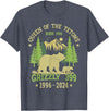 Vintage National Park Outfits Bear Lovers Apparel. Queen Of The Tetons Grizzly 399 National Park 1996-2024 T-Shirt - Heather Blue