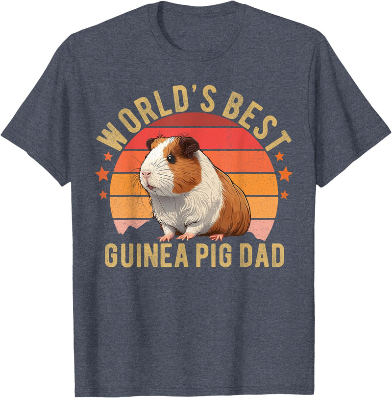 Guinea Pig Lovers Guinea Pig Tees Guinea Pig Shirt Worlds Best Guinea Pig Dad Furry Potato T-Shirt - Heather Blue