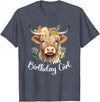 Cow Birthday Designs Matching Family Highland Cows Cow Birthday Girl Mother Girl Mama Woman Family Matching T-Shirt -
