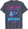 Birthday Party Shirts For Men Women Kids I Am The Birthday Boy Llama Pinata Bday Party Boys Kids T-Shirt - Heather Blue