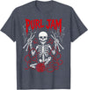 Bone Knitting Co. Purl Jam Skeleton Knitting Craft Lover Funny Design T-Shirt - Heather Blue