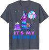 It's My Birthday for Llama Party T-Shirt - Heather Blue