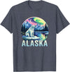 Alaska Cruise Trip Alaska Northern Lights Aurora Viewing Vacation Alaska Trip T-Shirt - Heather Blue