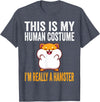 This is My Human Costume I'm Really A Hamster Halloween Kids T-Shirt - Heather Blue