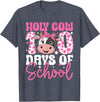 Holy Cow 100 Days of School Teachers Students Girls Women T-Shirt - Heather Blue