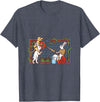 Knights Templar Rabbit - Medieval Renaissance Fair T-Shirt in Heather Blue