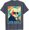President John Adams Tees 4th Of July John Adams President Retro Patriotic T-Shirt - Heather Blue