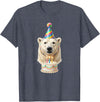 Birthday Party Polar Bear Polar Bear Birthday T-Shirt - Heather Blue