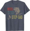 Reel Cool Step-Dad Fishing Fathers Day Tee Fishing Reel Cool Step-Dad Fishing T-Shirt - Heather Blue