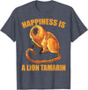 Happiness Is A Golden Lion Tamarin Tees Co. Glück ist ein Goldener Löwe Tamarin Monkeys Zoo Keeper T-Shirt - Heather Blue