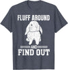 Holland Lop Rabbit Lover Fluff Around Find Out T-Shirt in Heather Blue