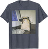 Cyber Hamster Meme Cringe Funny Animal Vintage Graphic Tee T-Shirt - Heather Blue