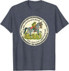 Brown County General Frog Went a Courtin Riding Horse with Sword Folk Tale T-Shirt - Heather Blue