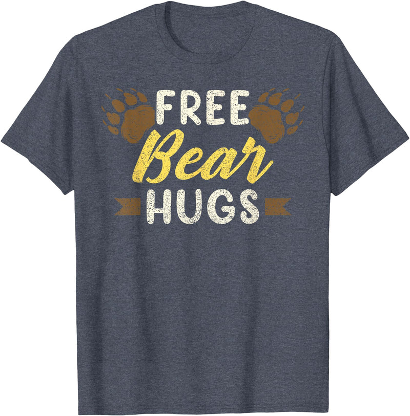 Bear Gay Pride by Content Design Studio Bear Community, Free Bear Hugs, Bear Flag, Gay Bear Pride T-Shirt - Heather Blue