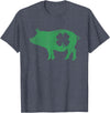 Pig - Shamrock St Patricks Day - Shirts Pig - Shamrock St Patricks Day Saint Paddys Irish Funny T-Shirt - Heather Blue