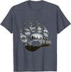 One Nature Designs Touching Ghost of the Spirit Bear Paw T Shirt T-Shirt - Heather Blue