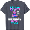 Llama Boys Kids Lovers Creations Llama Mom Shirt - Birthday Boy’s Cute Matching Party Outfit T-Shirt - Heather Blue