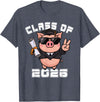 Peace Sign Hand Animal Class of 2026 Graduation Peace Sign Hand Pig Class of 2026 Graduation T-Shirt - Heather Blue