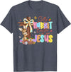 Silly Rabbit Easter Is for Jesus Kids Girls Women Boys Girls T-Shirt in Heather Blue