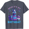 Birthday Party Shirts For Men Women Kids Bruh Its My Birthday Llama Pinata Bday Party Men Women Kids T-Shirt - Heather Blue