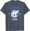 Svalbard T-Shirt Co. Svalbard Polar Bear T Shirt | Norway Northern Lights T-Shirt T-Shirt - Heather Blue