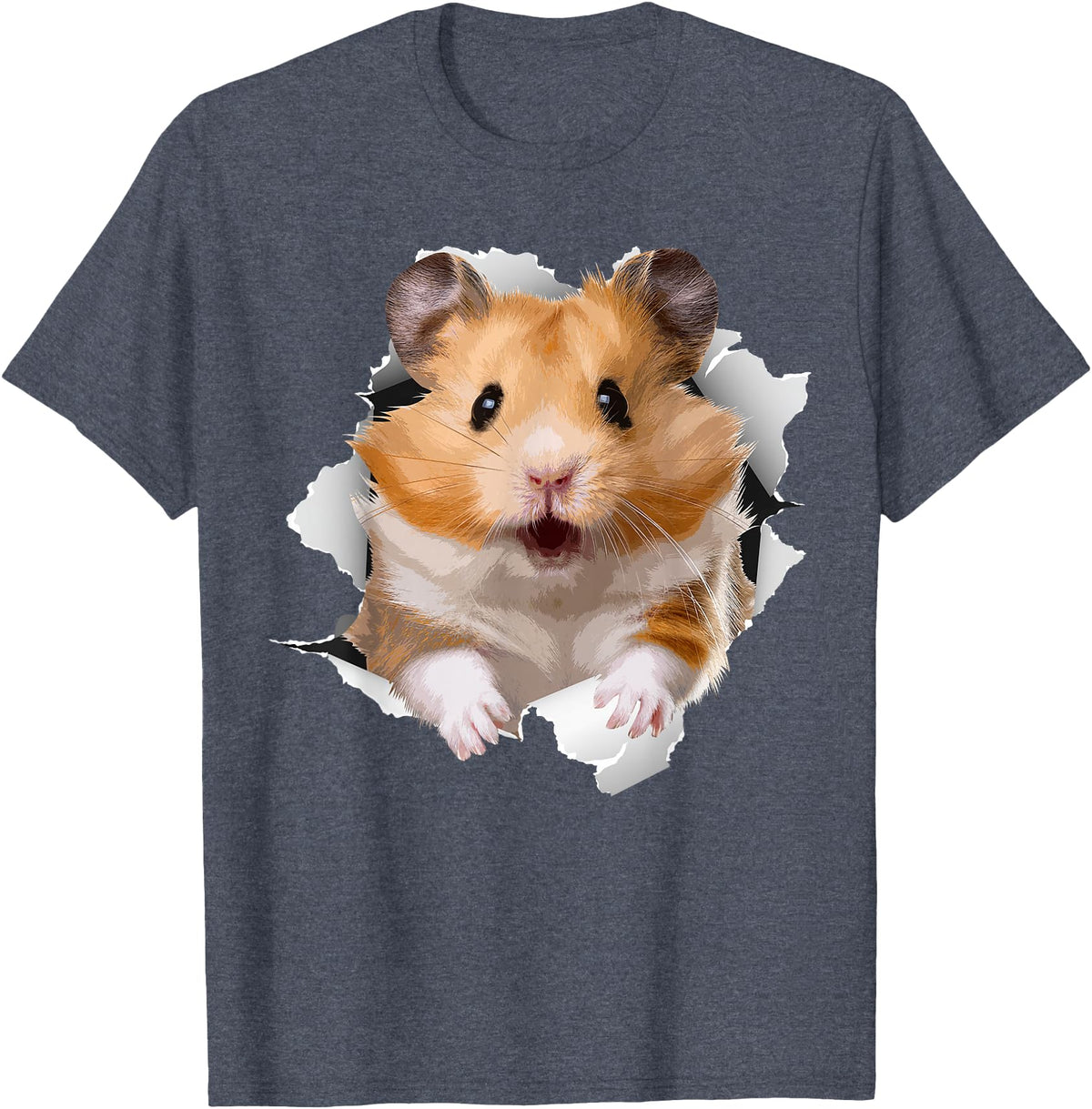 Cute Hamster Design for Men Women Kids Animal Hamster Lovers T-Shirt - Heather Blue