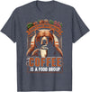 Bear Coffee Lover Sarcastic Bear Coffee Is A Food Group Bear Coffee T-Shirt - Heather Blue