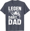 Cow Lover Gift Co. Legen Dairy Dad Cow Farmer Father's Day for Men T-Shirt - Heather Blue