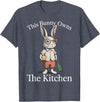 Bunny Pickleball Player Easter This Bunny Owns the Kitchen T-Shirt in Heather Blue