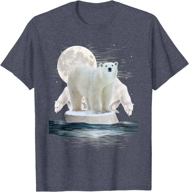 Funny Polar Bear Shirts Polar Bears - Wildlife Zoo Animal Lover Zookeeper Nature T-Shirt Small - Heather Blue
