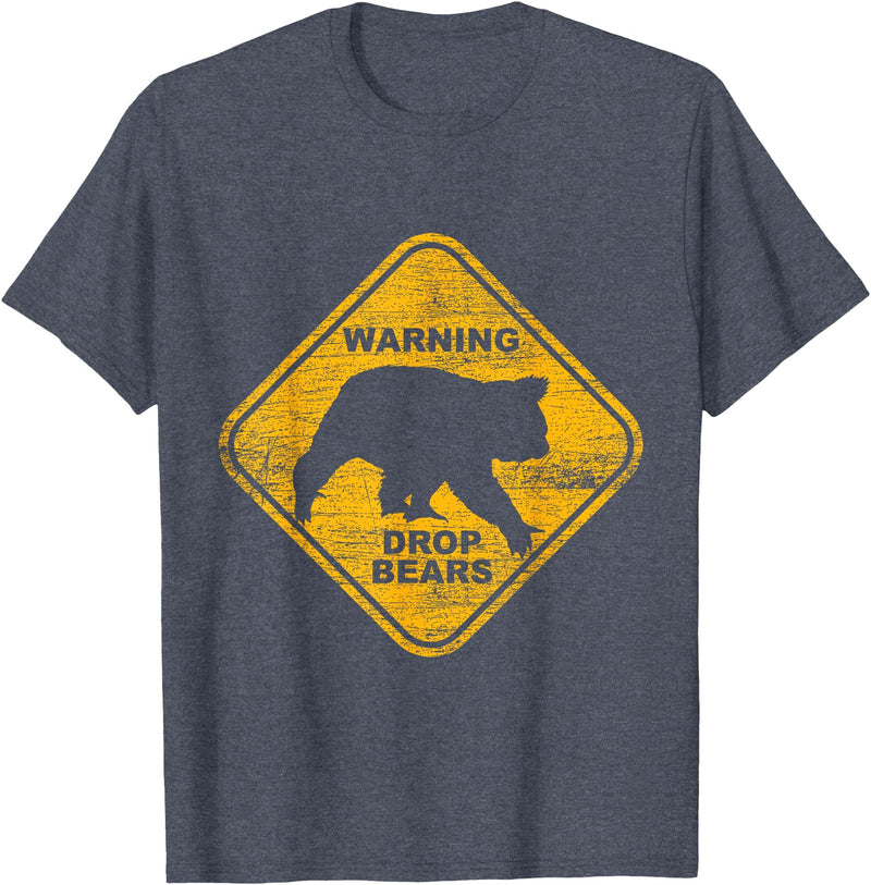 Animal Tees & Gift Idea Attention Falling Bears Animal Design Australia Gift Koala T-Shirt - Heather Blue