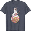 DiscoballAxis1 Funny Llama Disco Dancing Ball Groovy Retro 80s Costume T-Shirt - Heather Blue