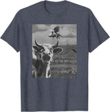 When Pigs Fly Pig Lover Designs Apparel Gifts Cow Selfie With Flying Pigs Fly Funny Gift for Men Women Kid T-Shirt - Heather Blue