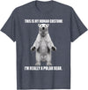 Cool Polar Bear For Men Women This Is My Human Costume I'm Really A Polar Bear Halloween T-Shirt - Heather Blue