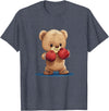 Teddy bear with boxing gloves Funny boxing Teddy bear with gloves costume T-Shirt - Heather Blue