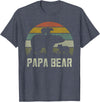 Bear Cubs Family Matching Gifts & Shirts Clothing Funny Papa Bear Shirts, Cub 2 Kids Fathers Day Grandpa T-Shirt - Heather Blue
