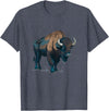 Buffalo Animal Buffalo Bison Animal Costume for Boys and Girls T-Shirt - Heather Blue
