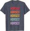 horses Apparel Horses T-Shirt - Heather Blue