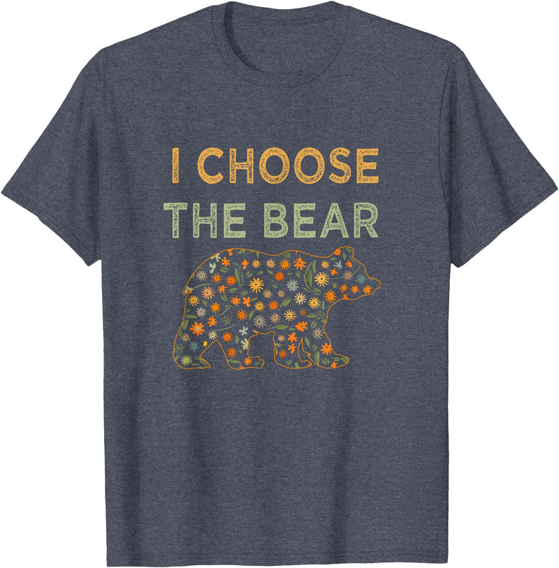 I Choose the Bear T-Shirt - Heather Blue