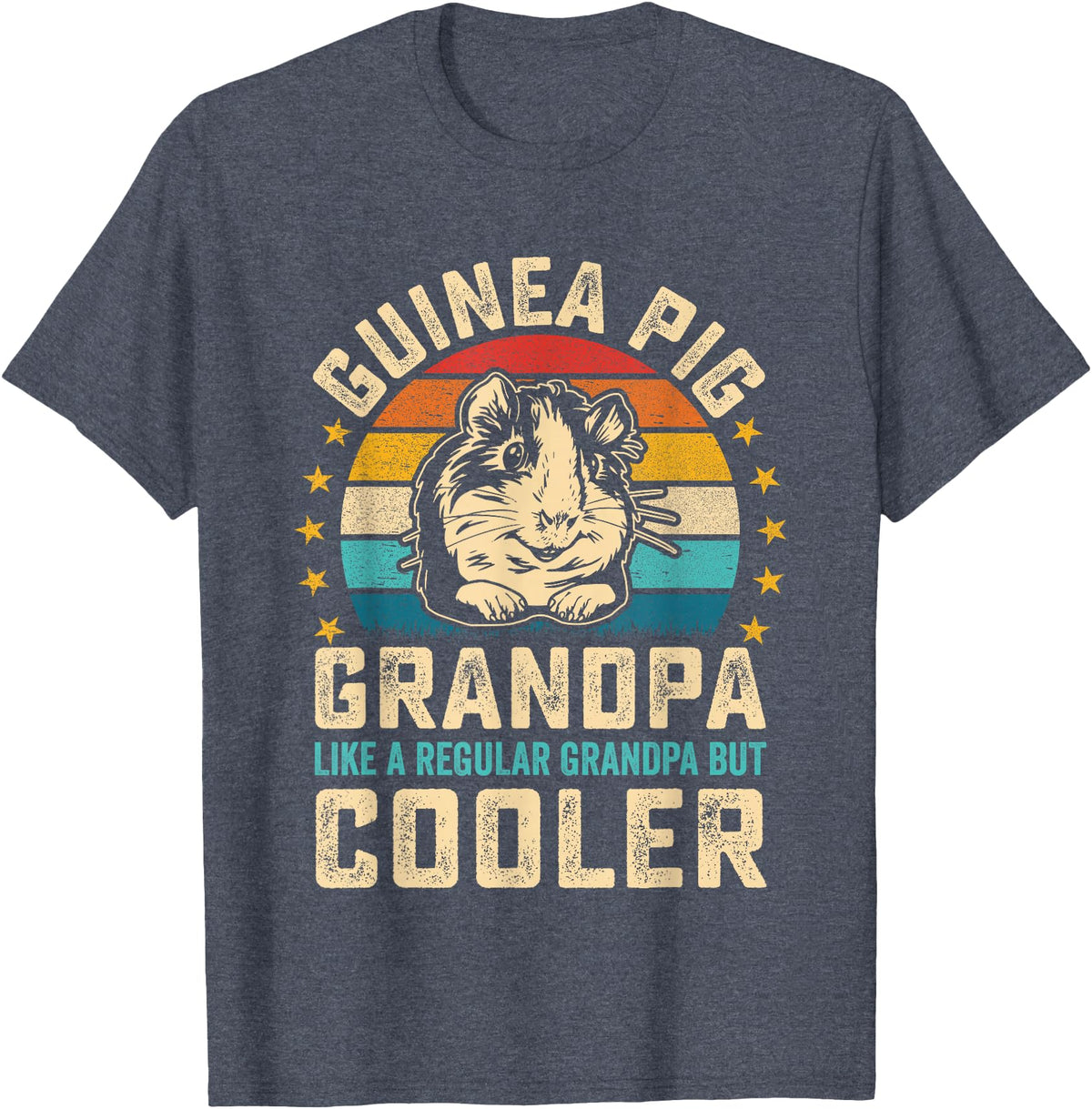 Guinea Pig Pet Rodent Fur Veterinary Care Rodent Guinea Pig grandpa like a Regular grandpa but Cooler T-Shirt - Heather Blue