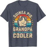 Guinea Pig Pet Rodent Fur Veterinary Care Rodent Guinea Pig grandpa like a Regular grandpa but Cooler T-Shirt - Heather Blue