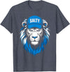 I Liked The Lions Before It Was Cool Tees Blue Lions Salty Wearing Hat Salty Cool Lions Strong Lions T-Shirt - Heather Blue