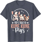 Kune Kune Pig Accessories & KuneKune Clothes Kune Kune Pig Essentials Kunekune Pig Lover Kune Kune Mom T-Shirt - Heather Blue