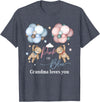 Bear Balloons Boy Or Girl Baby Gender Reveal Tee Bears Pink Or Blue Grandma Loves You Gender Reveal T-Shirt - Heather Blue