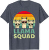 Funny Llama Gift Llama Lover Accessories & Stuff Funny Llama Design for Men Women Llama Alpaca Farm Animal T-Shirt - Heather Blue