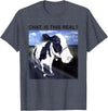 Chat Is This Real Skateboarding Dairy Cow Tees Chat Is This Real Skateboarding Dairy Cow T-Shirt - Heather Blue