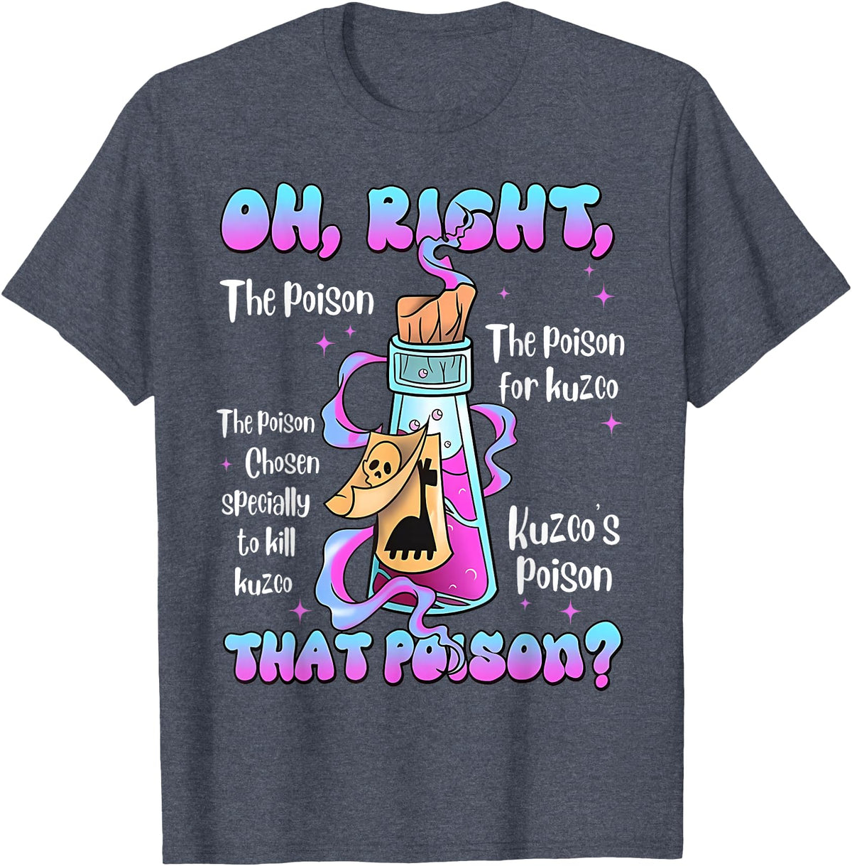 Funny Drink Me Poison Halloween Costume Vintage Oh Right That Poison Llama Halloween T-Shirt - Heather Blue