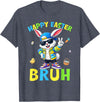 Happy Easter Bruh Bunny Rabbit Easter Day Men Boys Kids T-Shirt in Heather Blue